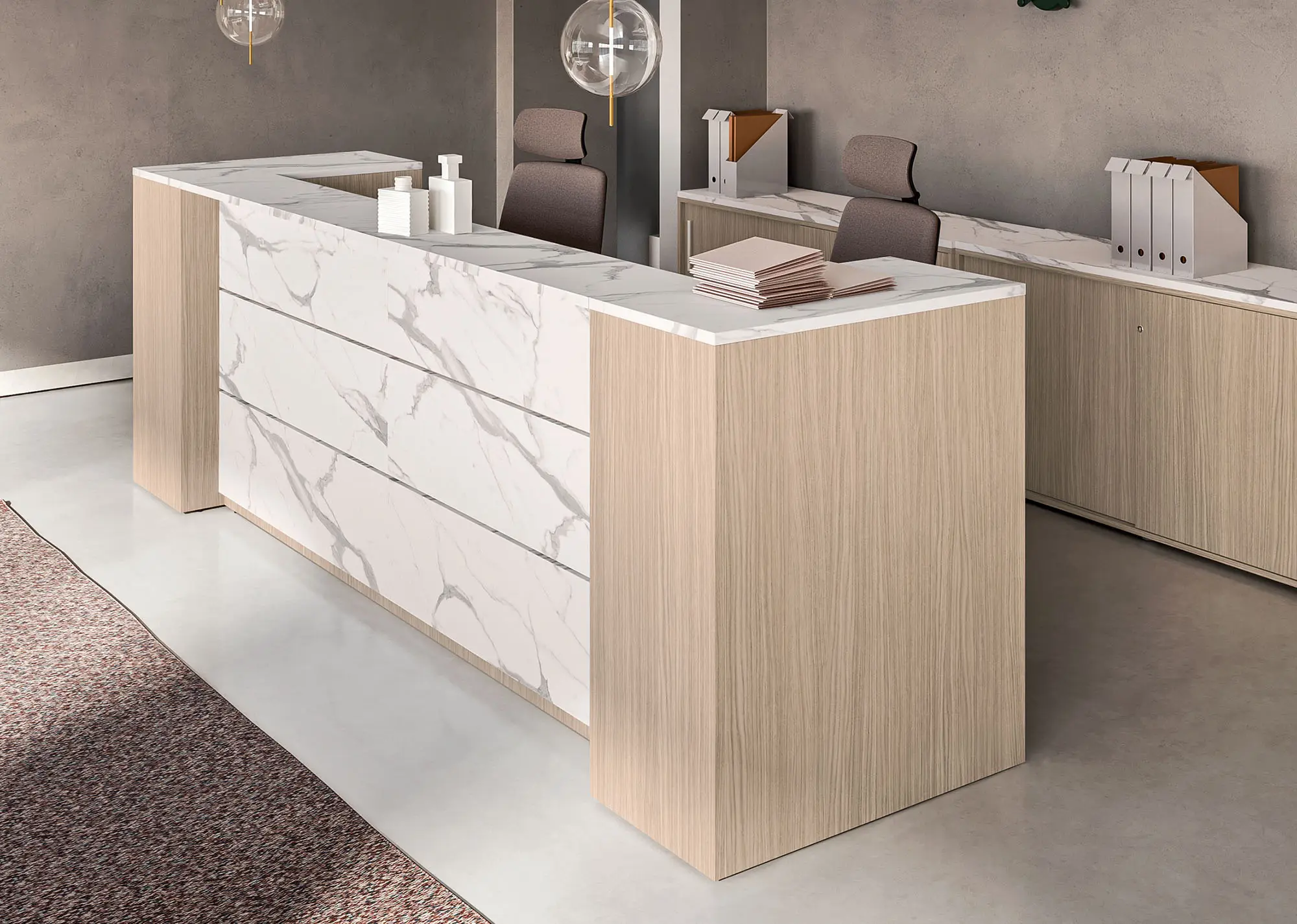 Arredamento per ufficio, reception sistema 2 walco 1.