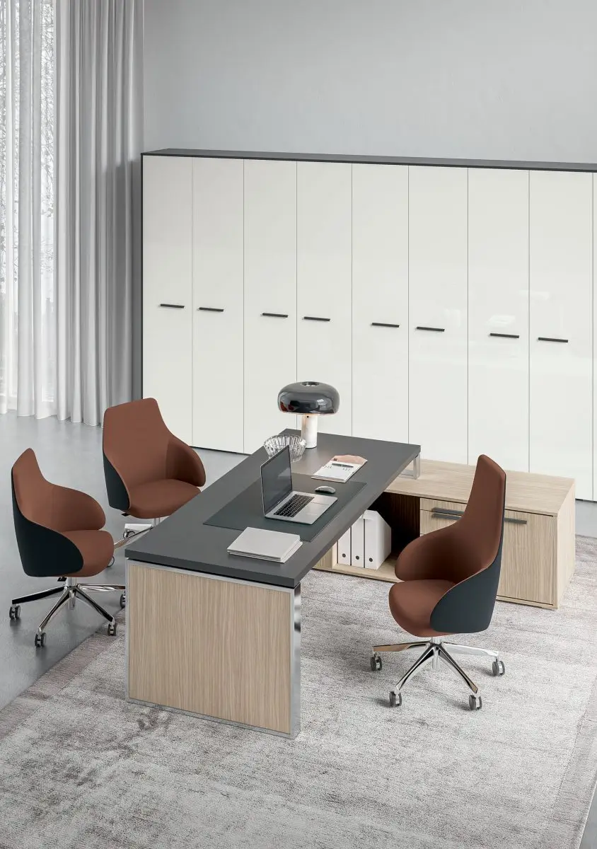 Arredamento per ufficio, scrivania direzionale dera 3 walco.