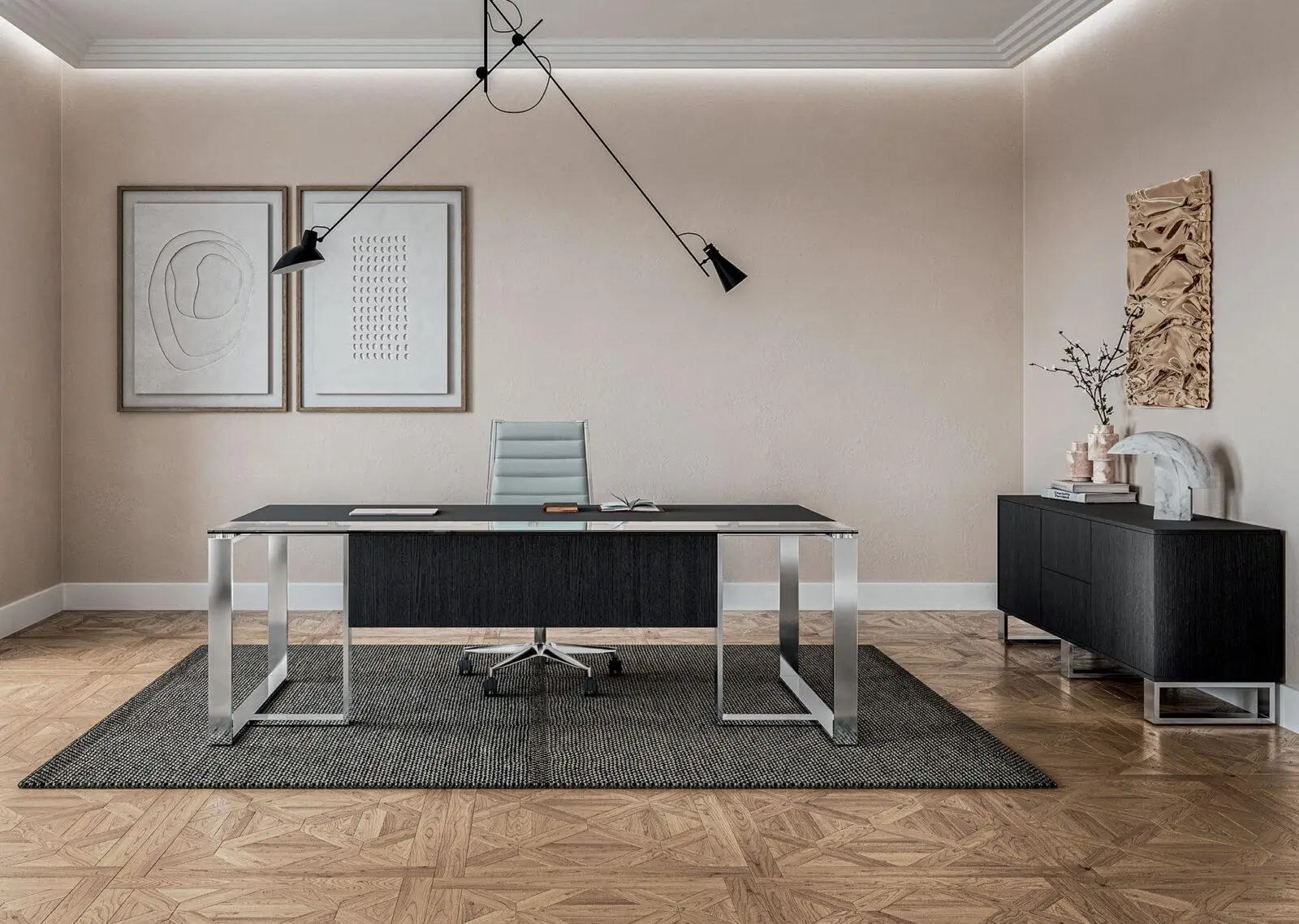 Arredamento per ufficio, scrivania direzionale kronos 3 walco.