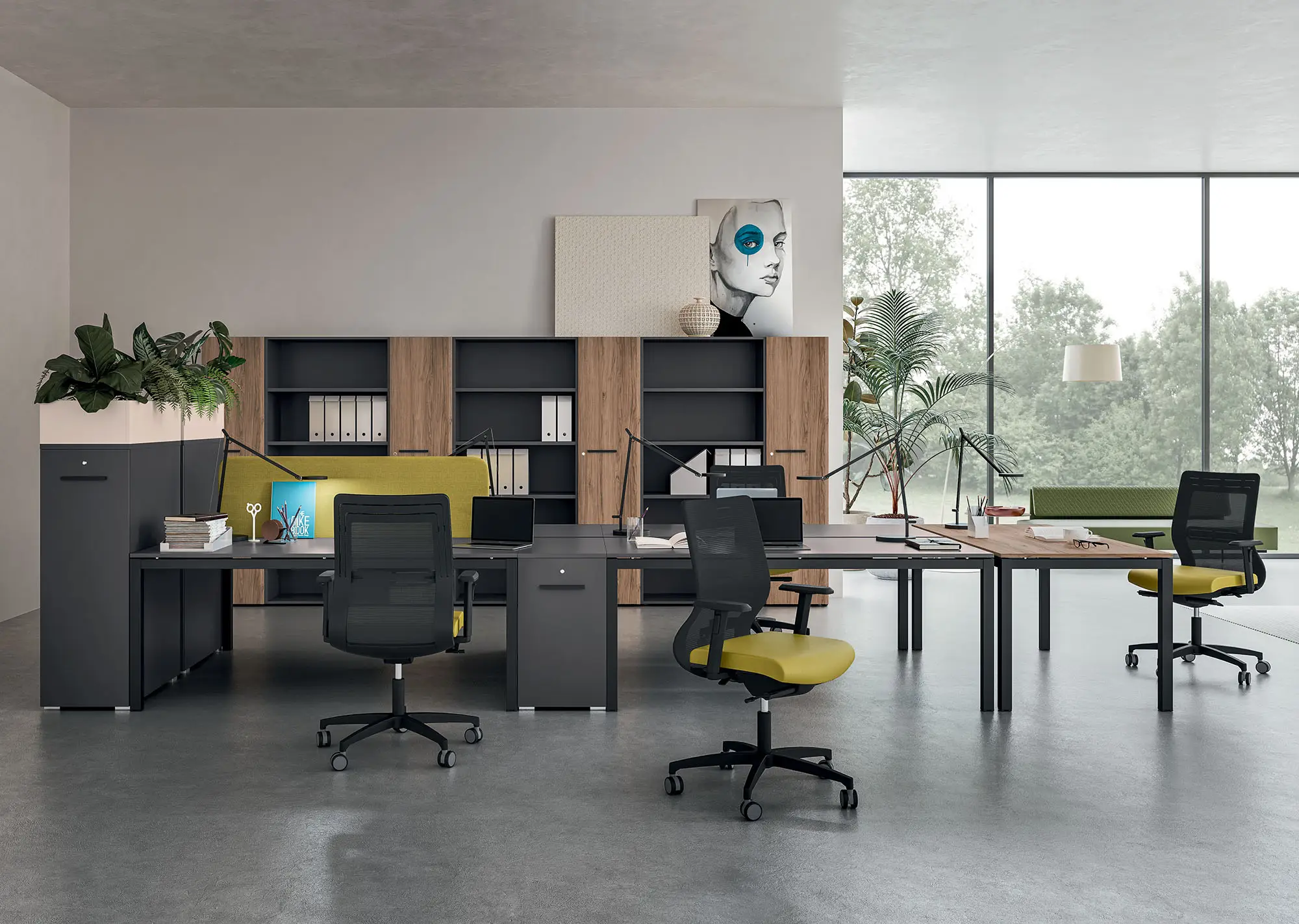 Arredamento per ufficio, scrivania operativa domino evo walco.